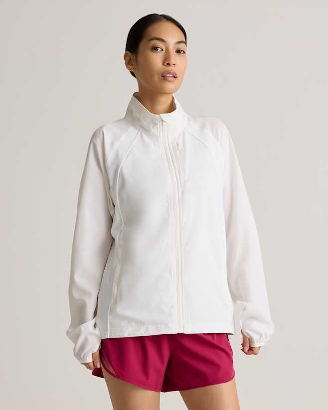 Classic White Race Day Full-Zip Jacket