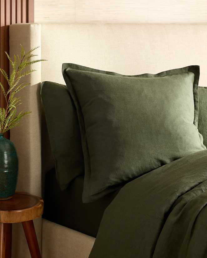 Pine European Linen Euro Sham