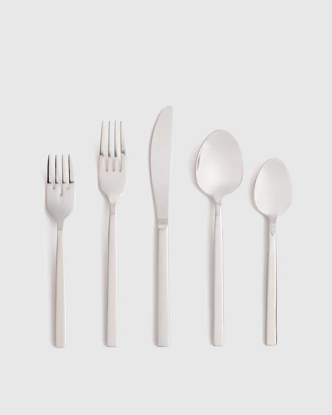Polished Stainless Steel Arezzo 20 Piece Flatware Set