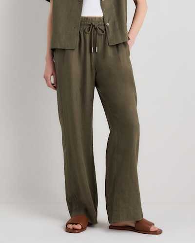 100% European Linen Wide Leg Pants
