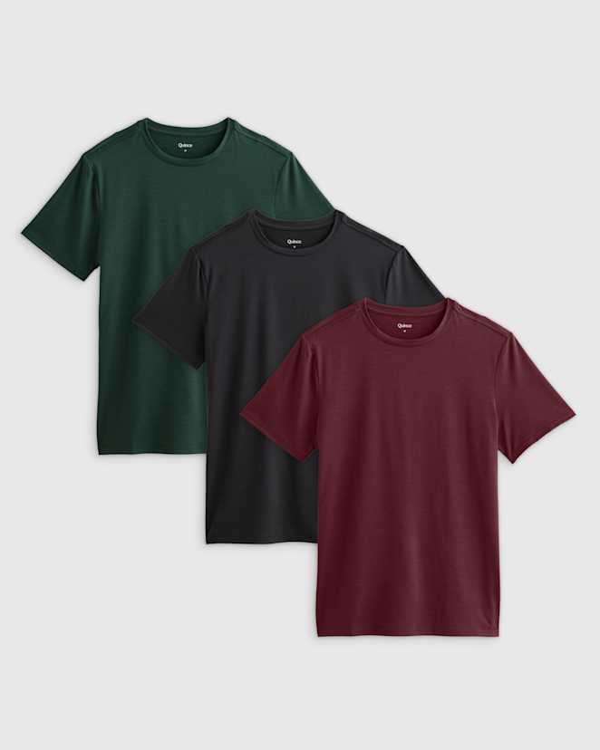 Olive Flowknit Breeze Performance Tee 3 Pack
