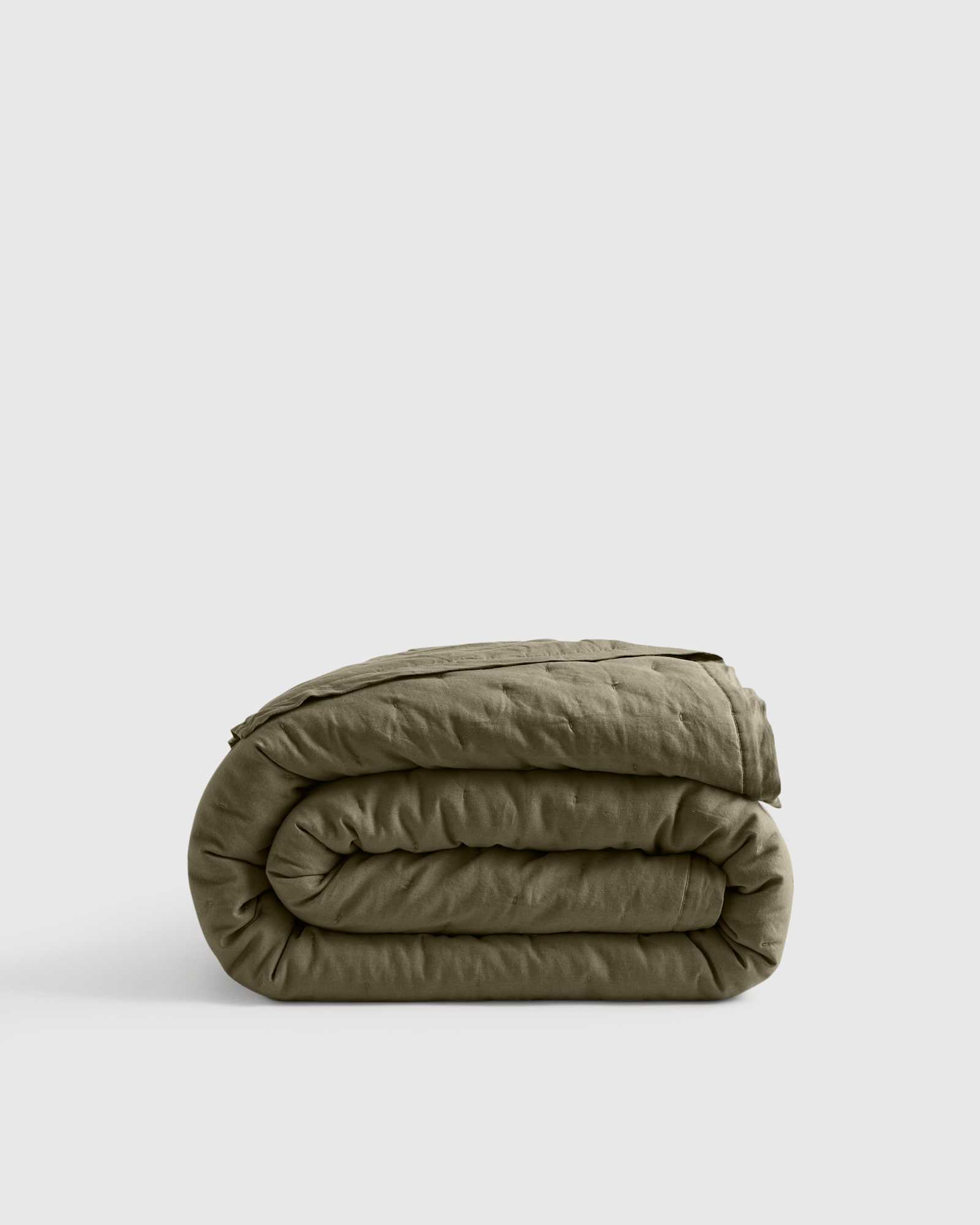 dusty-olive European Linen Dream Quilt