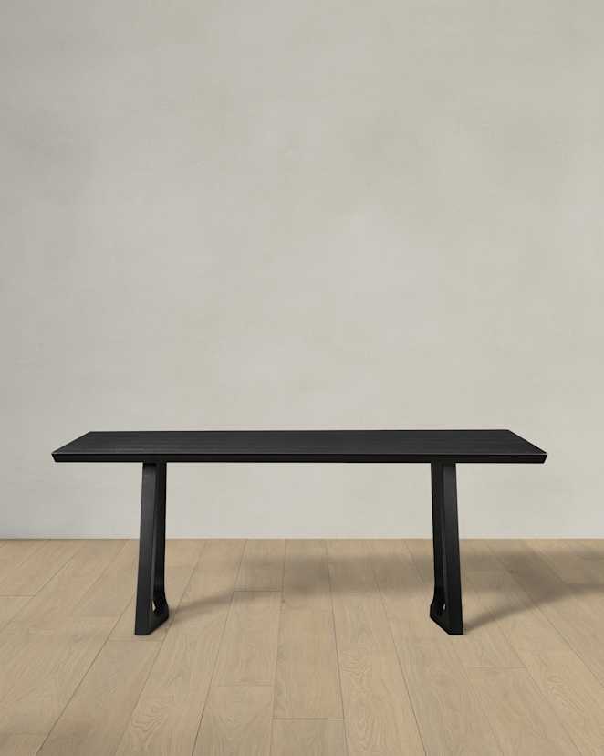 Black Ash Solid Wood Midcentury Dining Table