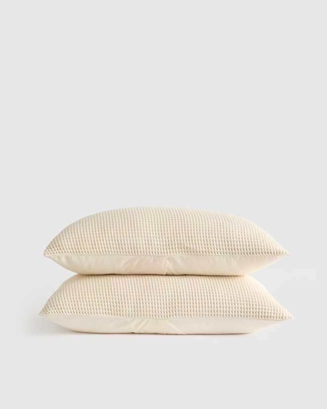 Undyed Organic Waffle Sham Set