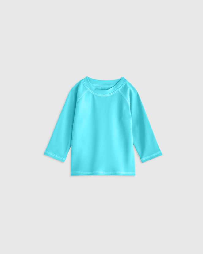 Island Aqua Long Sleeve Raglan Rash Guard