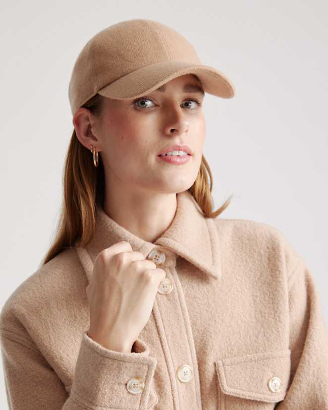 Camel Cashmere Baseball Cap