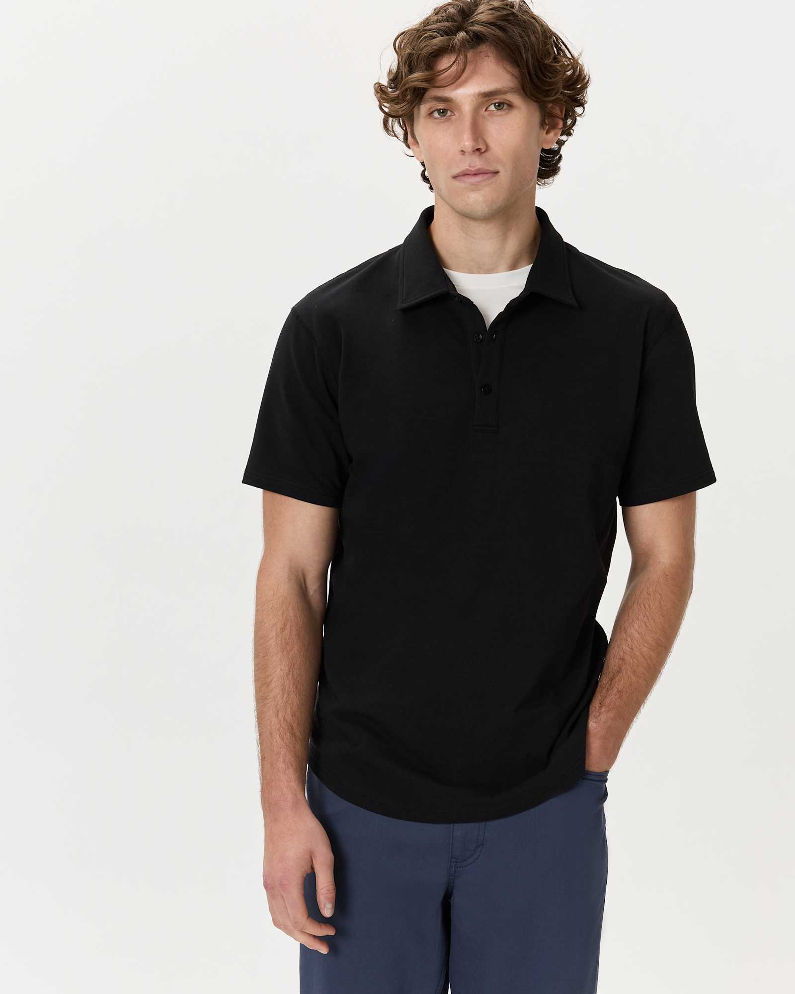 black Flex Curve Polo