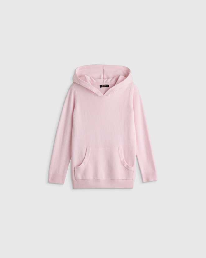 Minimal Pink Washable Cashmere Hoodie