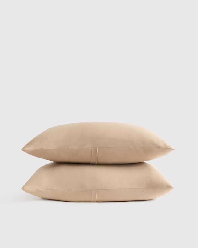 Latte Organic Jersey Sham Set