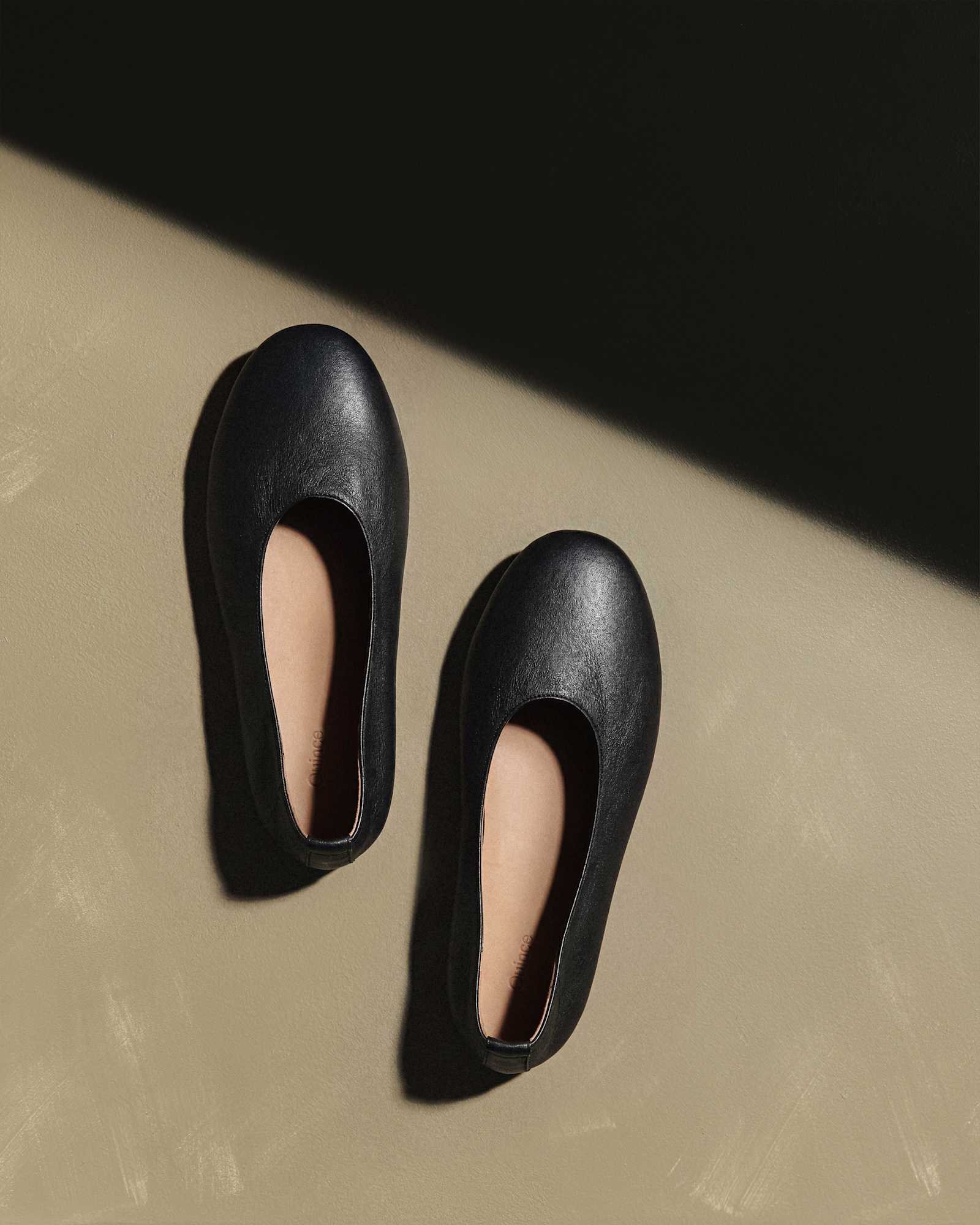 Black Italian Leather Glove Ballet Flat