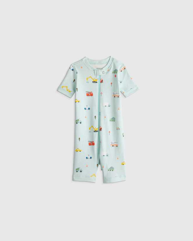 Vehicles 100% Organic Cotton Shortie Onesie Pajama