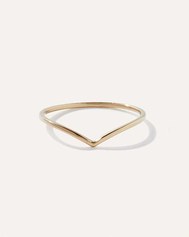 Yellow Gold 14K Gold Wishbone Ring