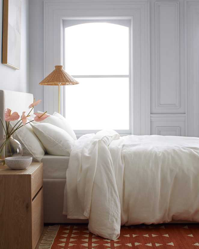 Ivory Housse de couette en lin européen