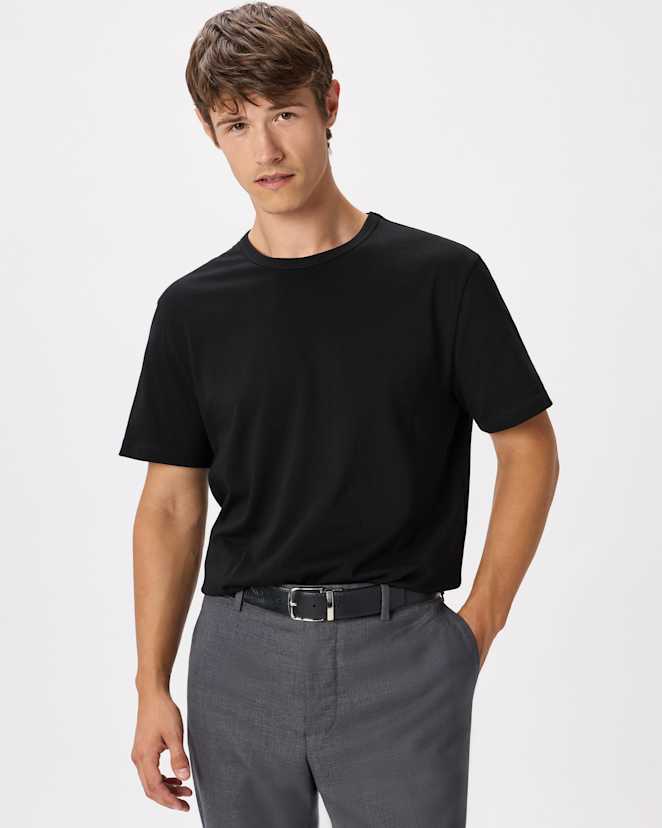 Black T-shirt en lotus japonais