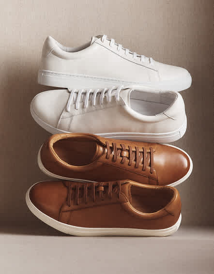 Tan Italian Leather Everyday Sneaker