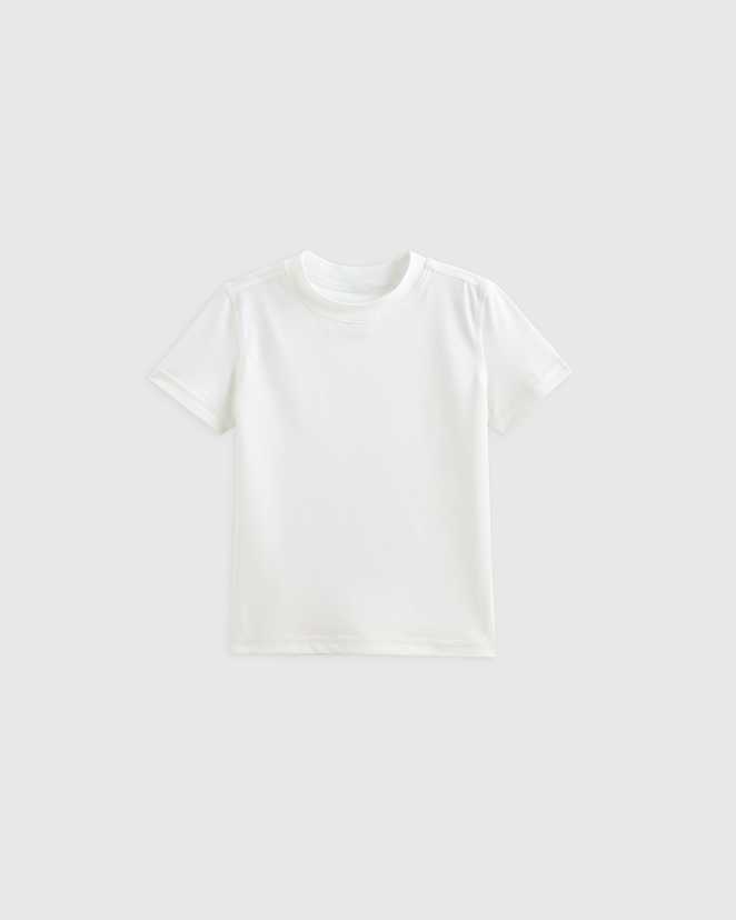 White Short Sleeve Rash Guard Top