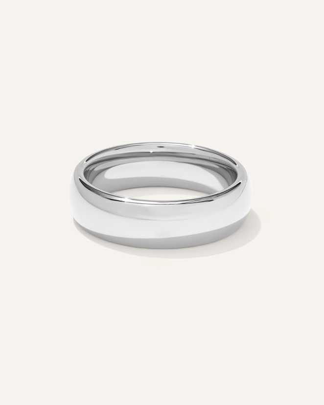 Platinum Plated Tungsten Carbide Rounded Band