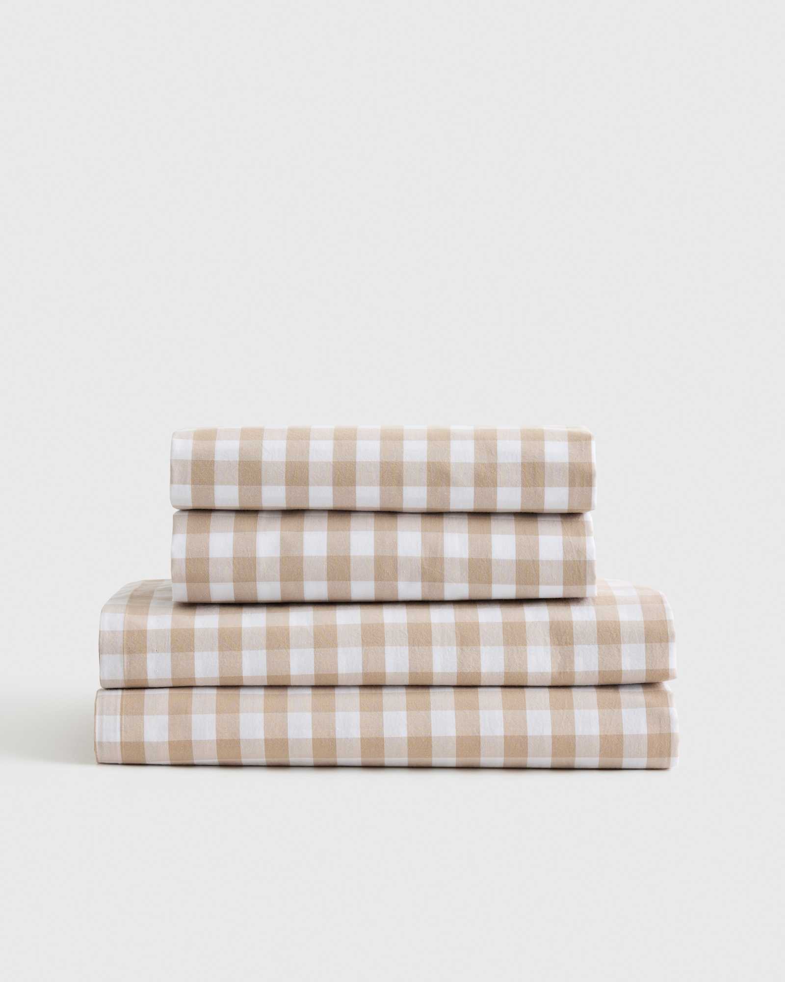 Cafe Organic Crisp Percale Gingham Sheet Set