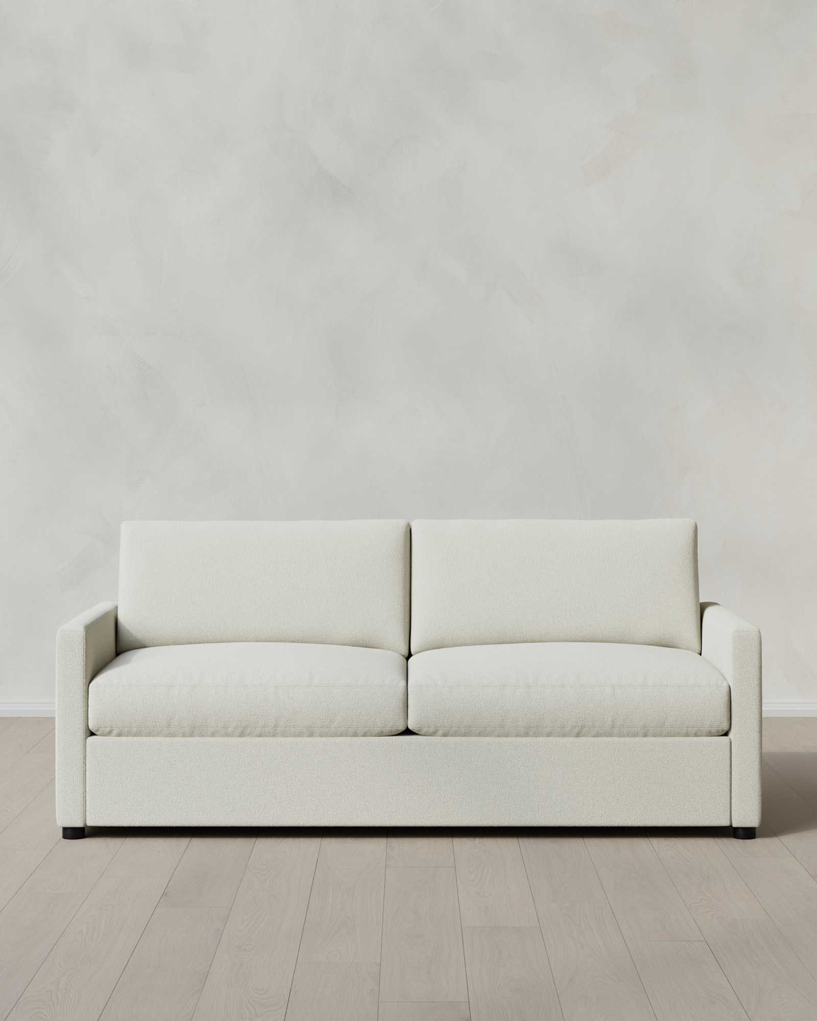 Ivory Brennan Sleeper Sofa in Performance Basketweave