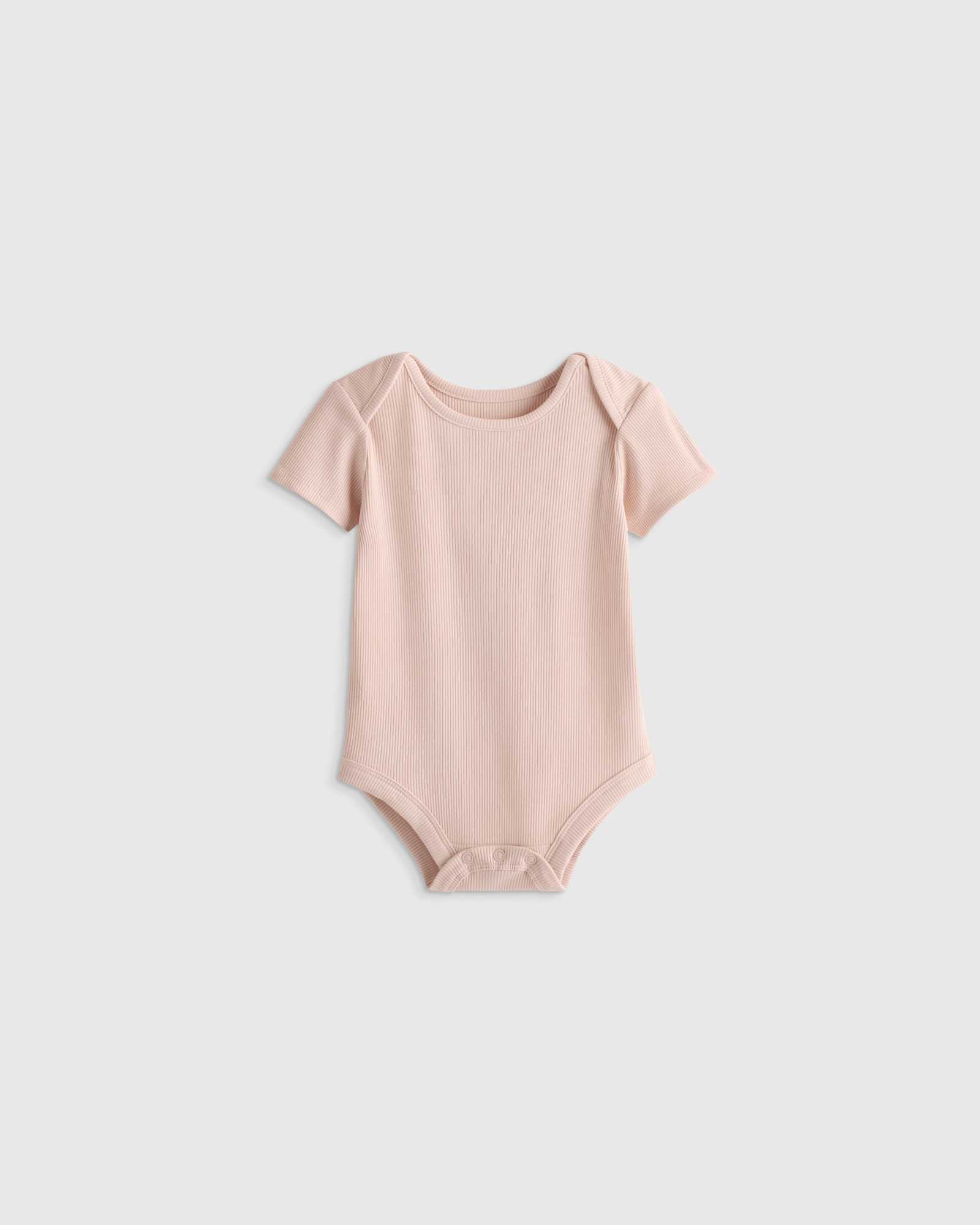 peach-blush Softest Rib Short Sleeve Bodysuit