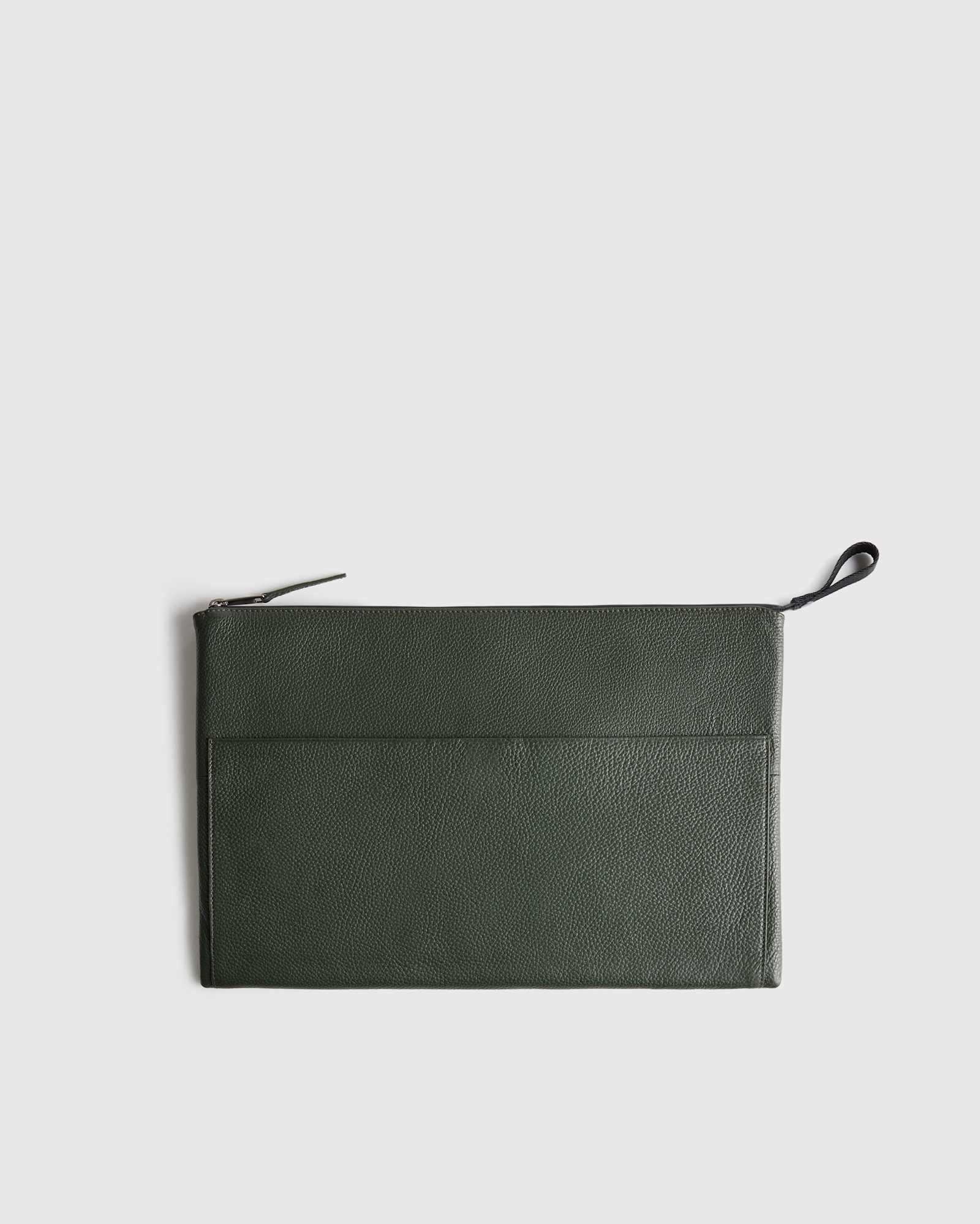 dark-olive Excursion Italian Leather Tech Folio