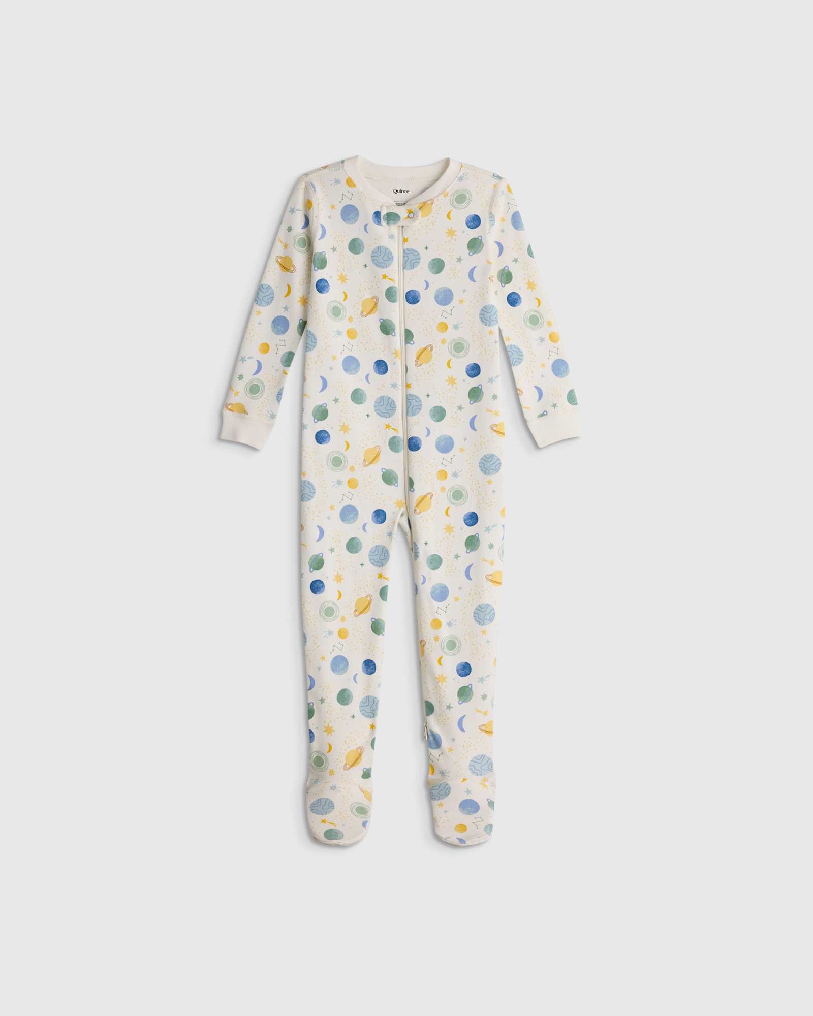 celestial-dreams-cream 100% Organic Cotton Footie Pajama