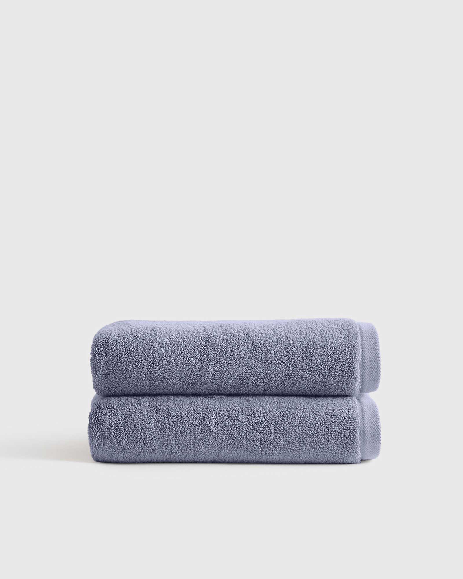 Twilight Blue Plush Organic Turkish Cotton Hand Towel (Set of 2)