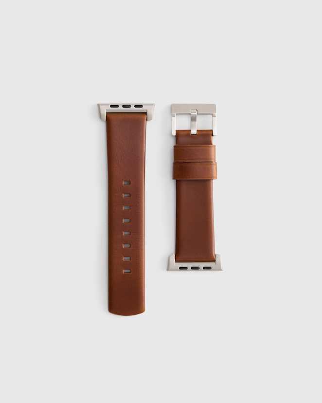 U-OTH-1-COG-4166 EDITED Cognac Horween Leather Apple Watch Band