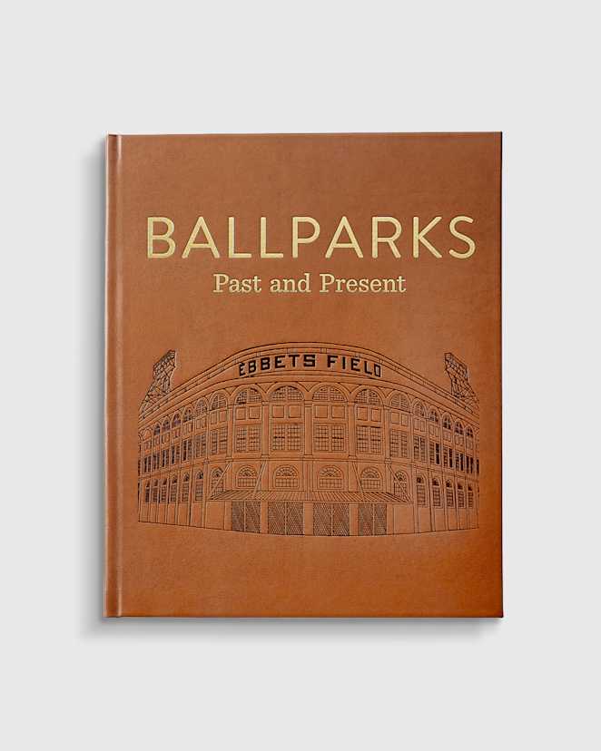No Color Ballparks Past and Present Leather Bound Book