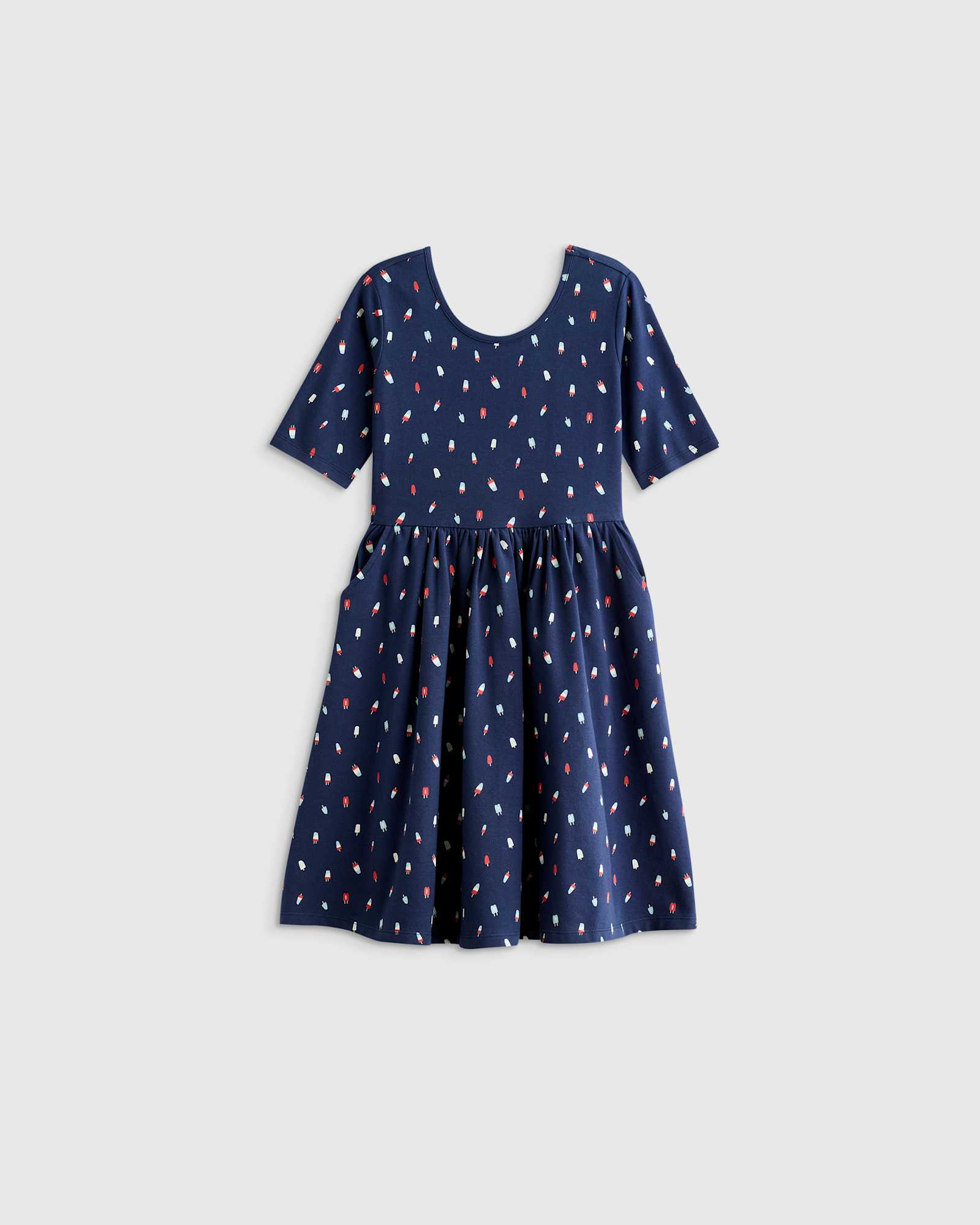 multi-popsicle Organic Cotton Skater Dress