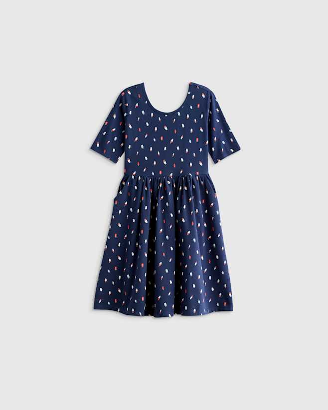 Multi Popsicle Organic Cotton Skater Dress