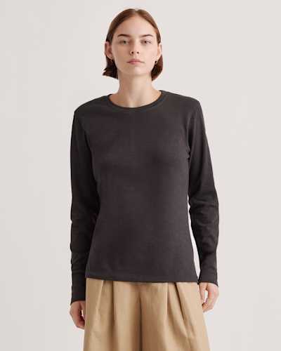 100% Organic Cotton Slub Long Sleeve Tee