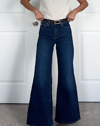 Bella Stretch Palazzo Jeans Midnight Blue Gabby 4x5
