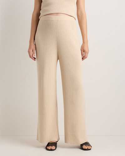 Cotton Cashmere Maternity Wide Leg Pants