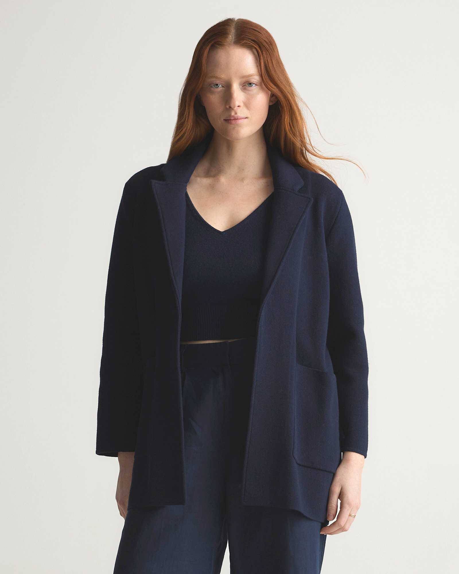W-JKT-21-NVY-2233 EDITED 1 navy 100% Organic Cotton Knit Blazer