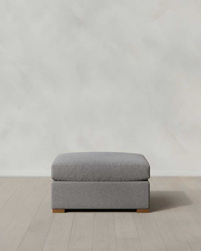 Ash Hollis Slope Arm Ottoman in Performance Basketweave