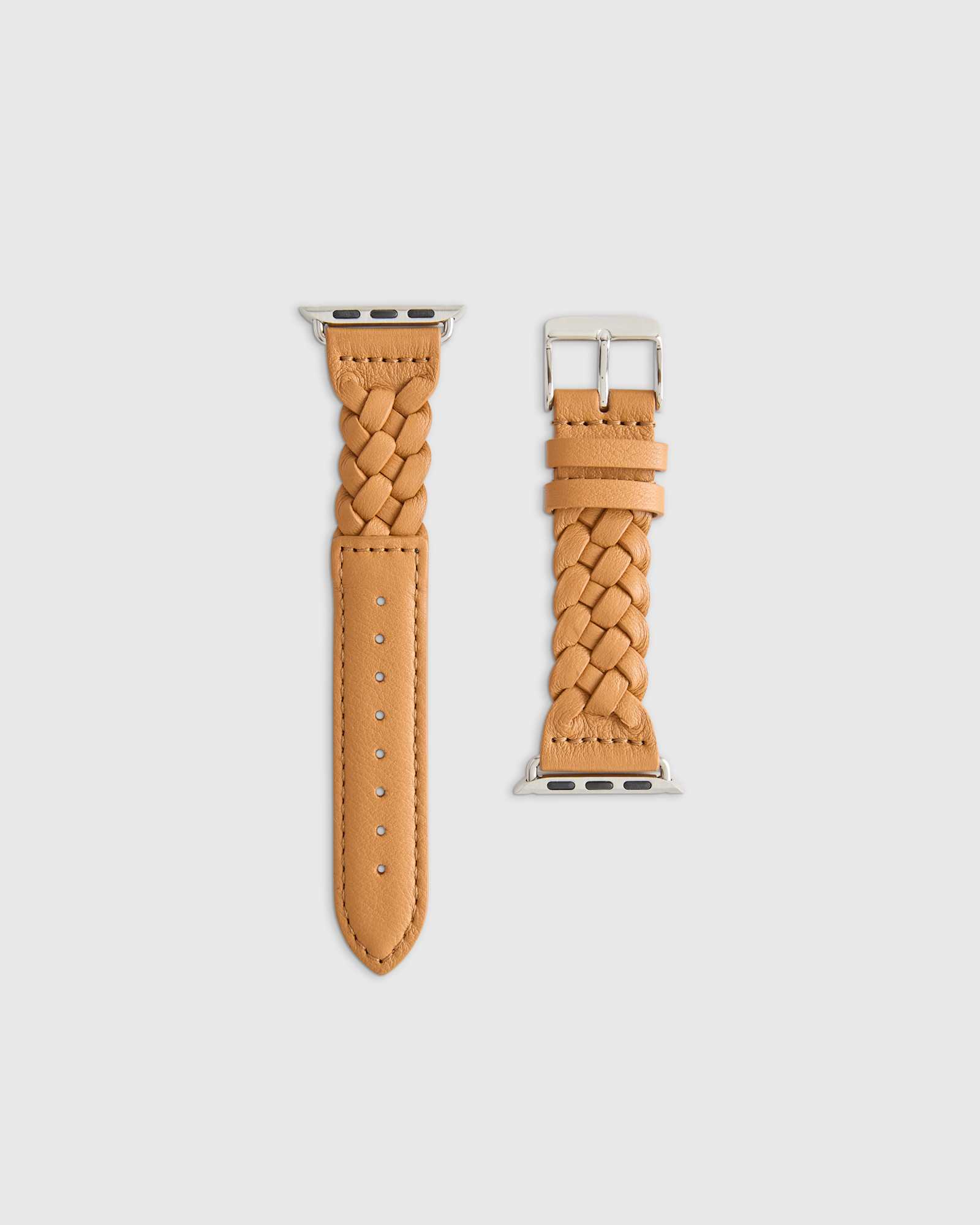 U--712-LBRWN-107 EDITED light-brown Braided Leather Apple Watch Band