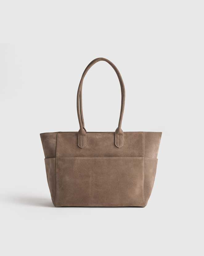 Pebble Italian Suede Shopper Tote