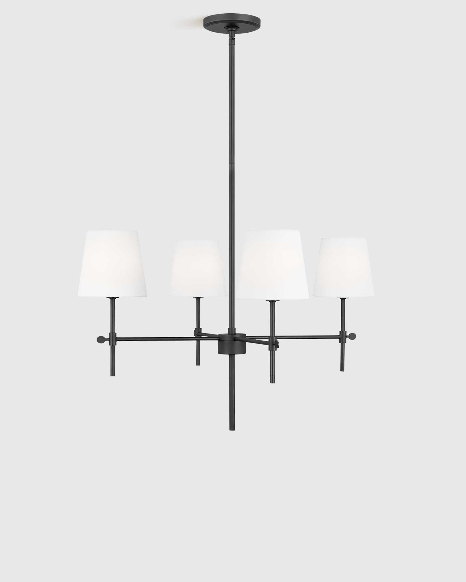Linear Steel Chandelier SM Black (1)