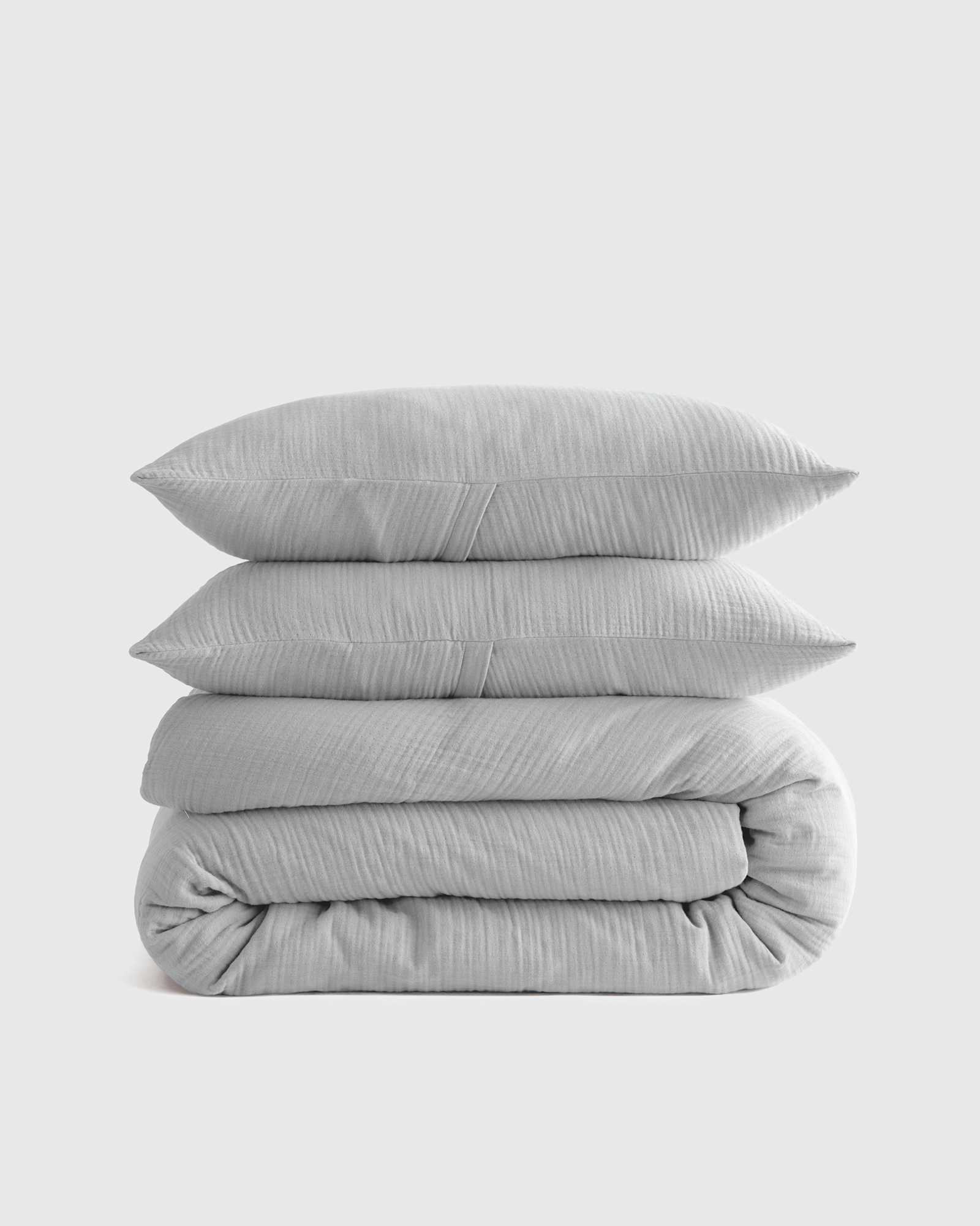 mist Organic Airy Gauze Duvet Cover Set