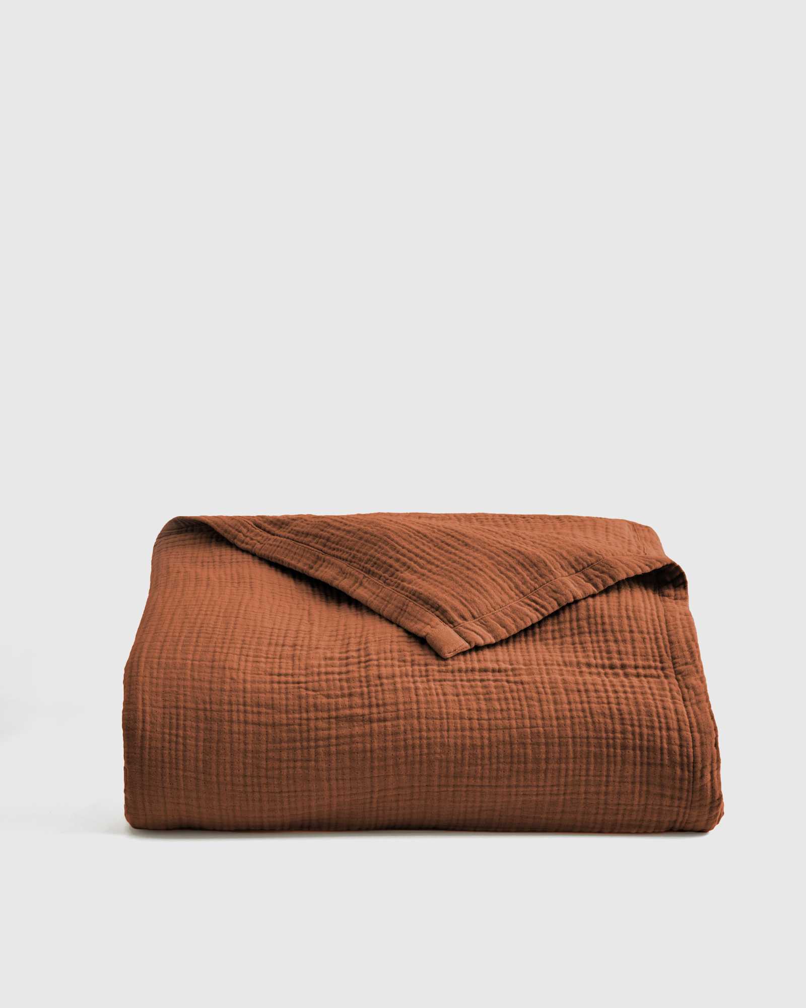 terracotta Organic Airy Gauze Blanket