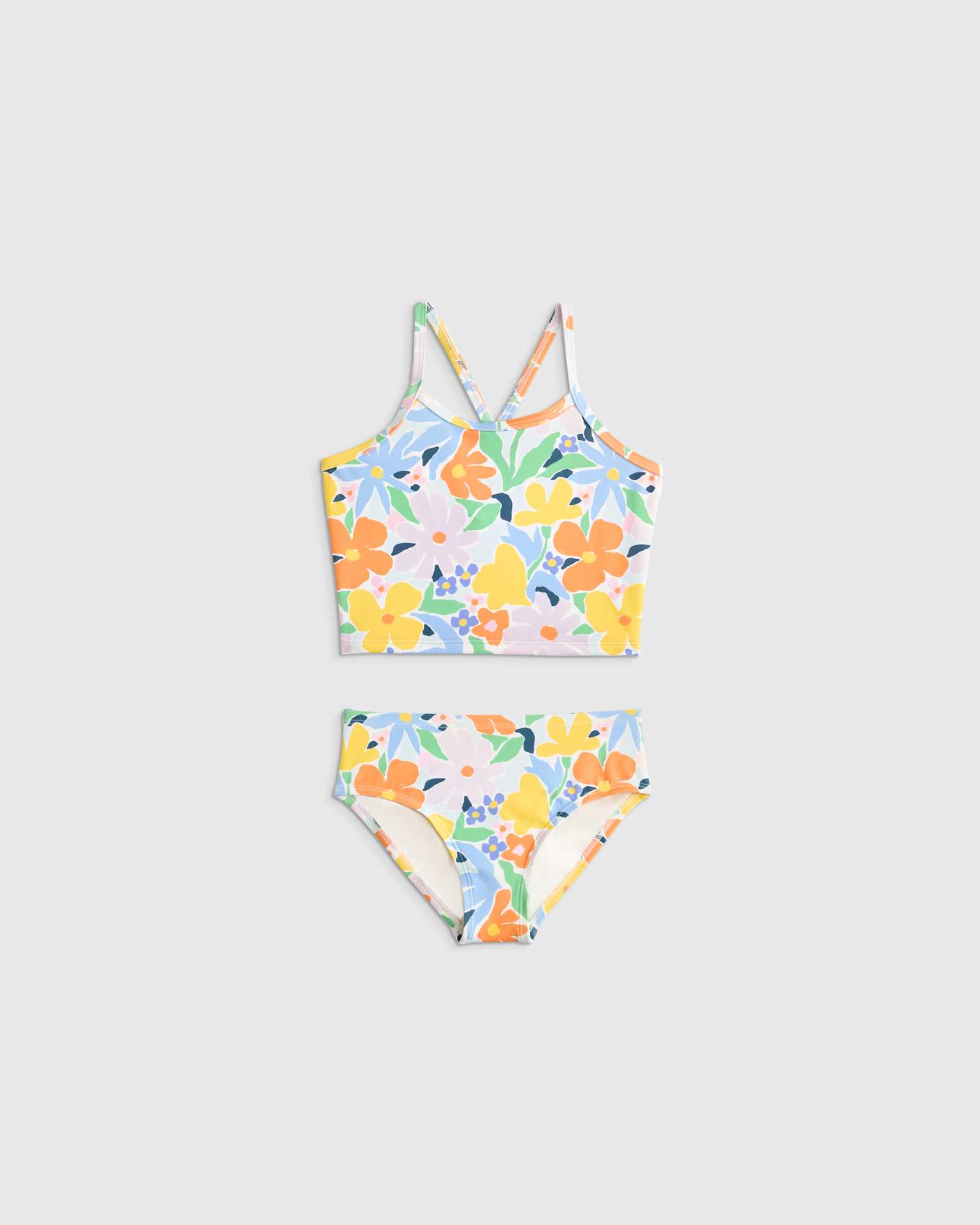 poolside-floral Tankini Swimsuit