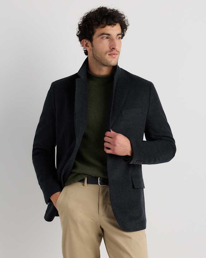 Heather Graphite 100% Mongolian Cashmere Blazer