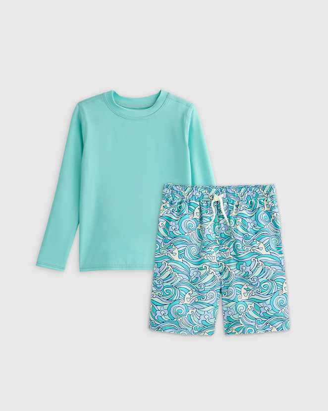 Waves Swim Trunk and Rash Guard Set