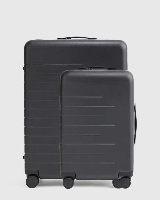 Black Carry-On & Large Check-In Suitcase Set