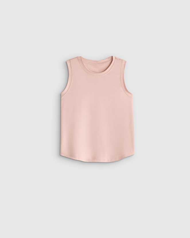 Shell Pink Girls Flowknit Breeze Tank