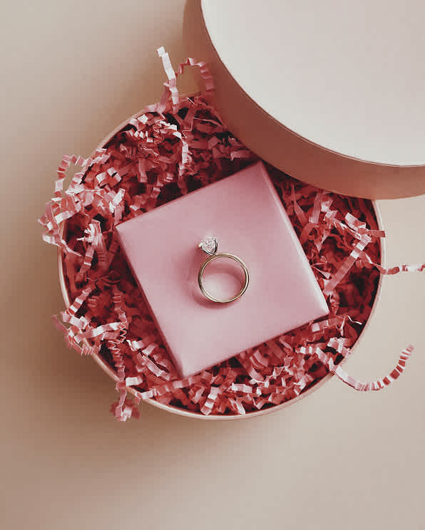 Yellow Gold Lab Grown Diamond Oval Comfort Fit Engagement Ring