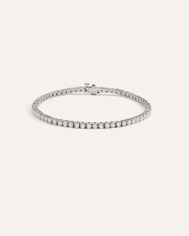 White Gold 14K Gold Lab Grown Diamond Tennis Bracelet - 4ctw