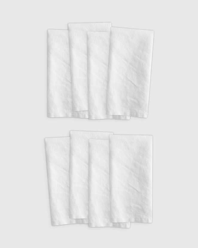 White European Linen Napkins (Set of 8)