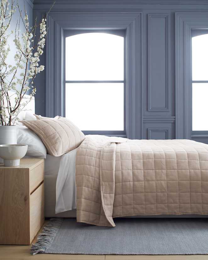 Dune Organic Cotton Gauze Box Quilt
